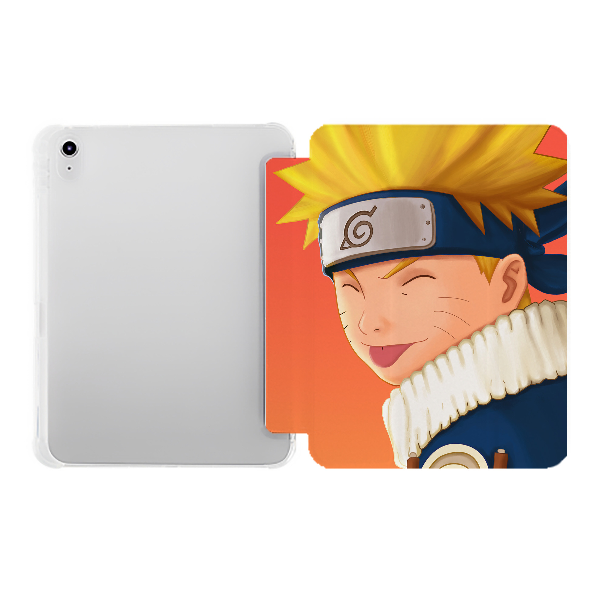 （画像用） NARUTO -ナルト- NARUTO -ナルト- 疾風伝 IPad ケース ペン収納付き 三つ折りスタンド PUレザー×シリコン 対応機種9.5/10.5/10.9インチ